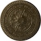 Ekena Millwork Naple Ceiling Medallion (Fits Canopies up to 3 3/8"), Hand-Painted Brass, 37 1/2"OD x 3 3/8"P CM37NABRS - alternate 1